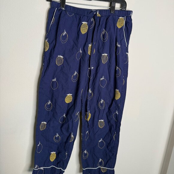 Anthropologie Women's Blue Lemon Drop Embroidered Pajama Set - Size S Small - Picture 5 of 8